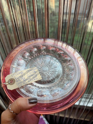 Vintage,Thumbprint Kings Crown Ruby salad plates( set of 4)
