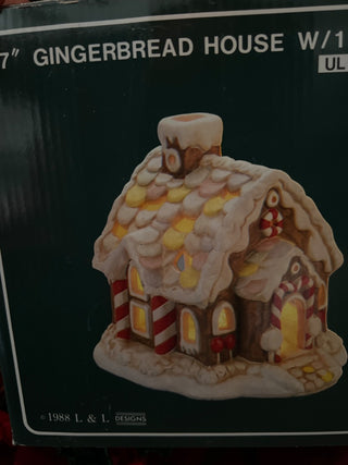 Vintage Lighted Gingerbread House