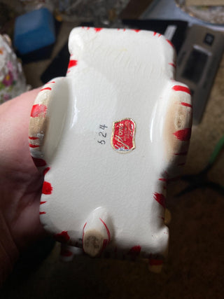 Vintage Lefton Candy Cane Cart