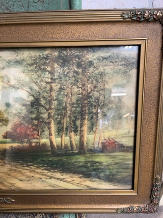 Tree Lined Road print, framed