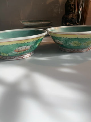 1920’s Chinese rice bowls rare color