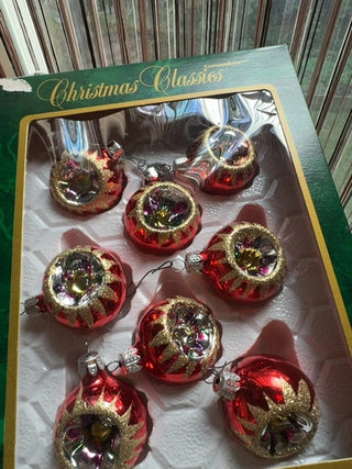 Vintage, Christmas ornaments ( set of 8)
