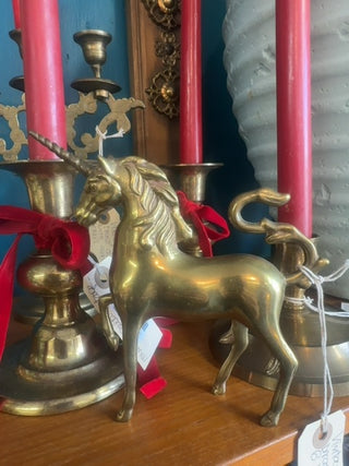 Vintage, brass unicorn