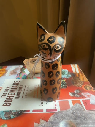 Vintage, soap stone, hand carved cat figurine