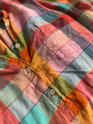 JCrew plaid popover shirt