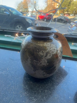 Vintage, home made small vase, signed by artist