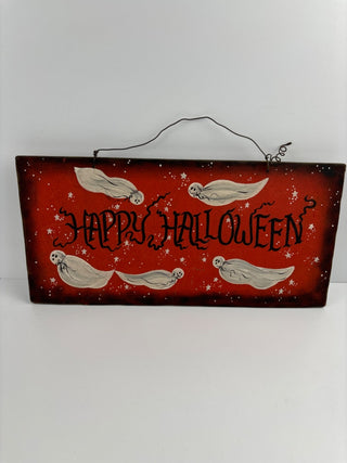 Hand painted Halloween sign