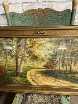 Tree Lined Road print, framed