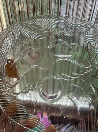 Christmas,Pillgrim glass platter, Santa