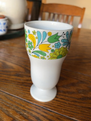 MCM blue floral vase