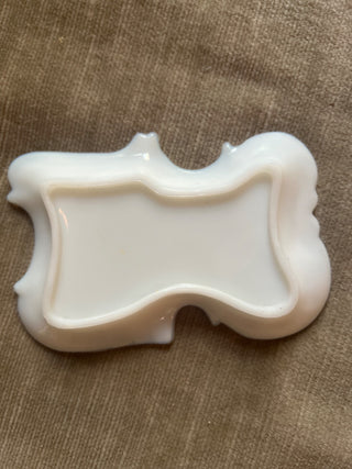 1930s Milk Glass Scroll Soap Dish Small Tray 5’x4’