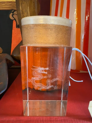 Vintage,crystal dragon paperweight