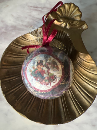 Vintage Christmas Bunny Ornament