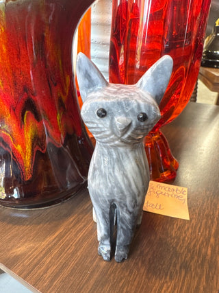 Vintage, stone/marble cat figurine
