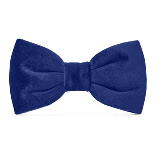 Navy Velvet Dog Bow Tie - Large
