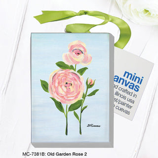 Old Garden Rose Mini Canvas Ornament