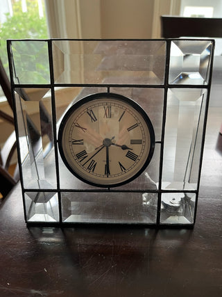 Clear Leaded Glass Clock