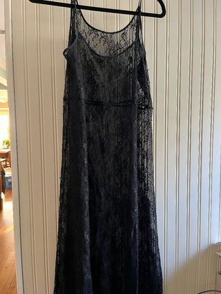 Black Lace Embroidered Slip/Dress