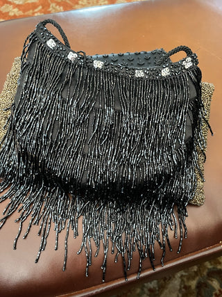 Black Beaded Clutch Lance