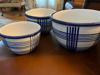 Set of Three Terra Cotta Mixing bowls