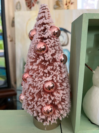 7inch Pink Bottle Brush tree