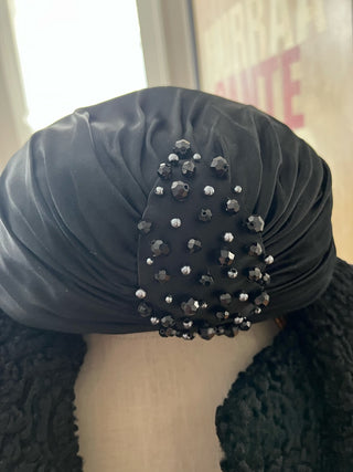 Vintage Carson Pirie Scott and Co. Chicago Black Beaded Hat