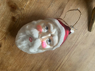 Blown Glass Santa Head