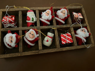 VIntage Box of Vintage Santa Mini's