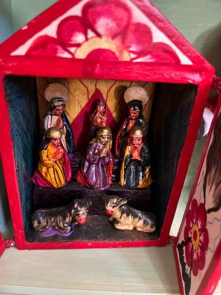 Red Creche with Doors