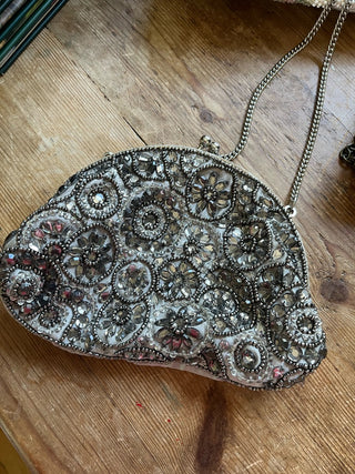 Silver Beaded Purse