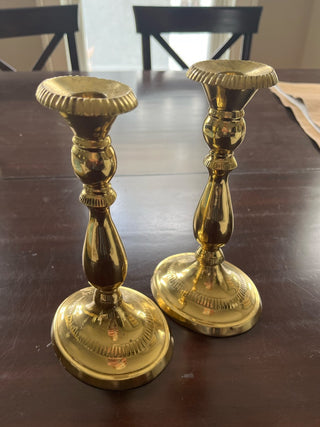 Pair of Brass Candlestick Holders (2 piece)