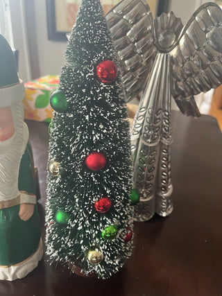 Green Bottle Brush Christmas Tree