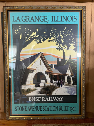 Framed LaGrange BNSF Poster