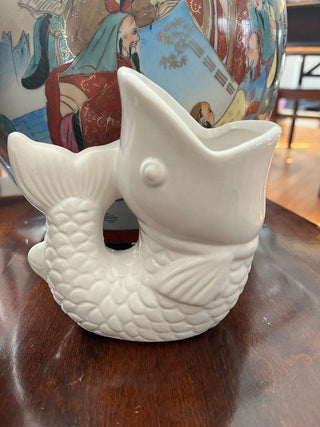 Small White Fish Pitcher/VAse