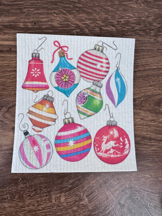 Vintage Ornaments Holiday Sponge Cloth