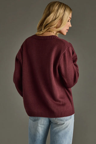 Wine Weather Sweater – Merlot | Large
