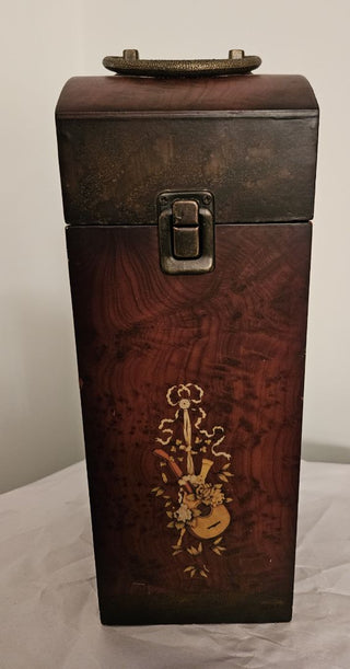 Wooden Wine Box with Guitar Motif