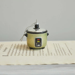 Crock Pot Glass Ornament w/ Glitter