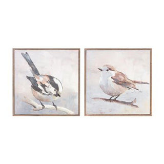 10" Bird Block Wood/Canvas