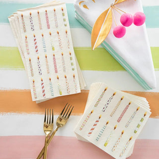 Hester & Cook Birthday Candles Cocktail Napkin - Set of 20