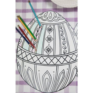 Hester & Cook Die-cut Coloring Easter Egg Placemat - 12 sheets