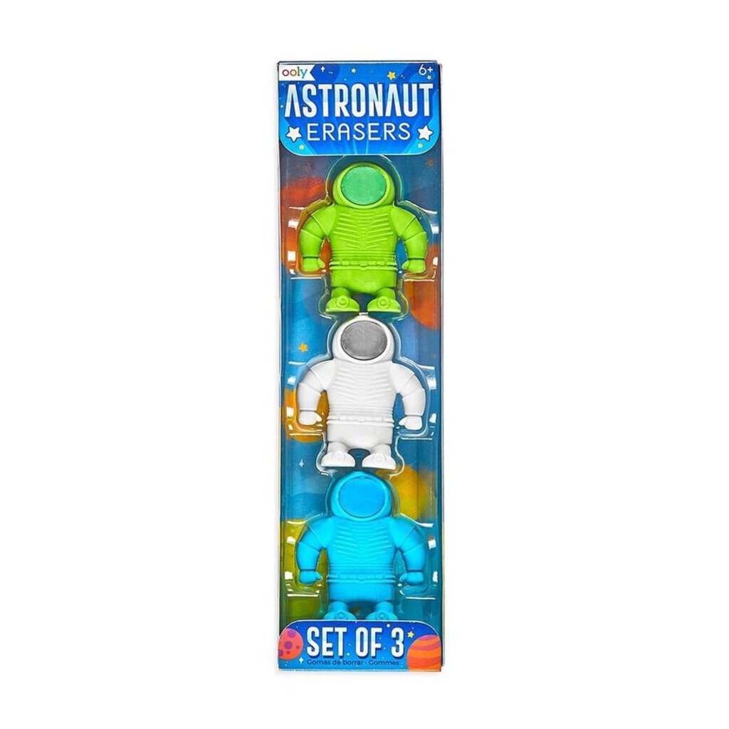 Astronaut Erasers - Set of 3 | OOLY
