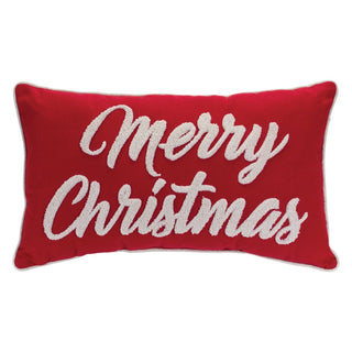 Merry Christmas Pillow 19" L x 10" H