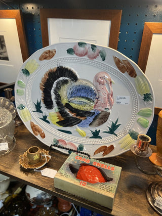 Vintage Thanksgiving Platter with Turkey