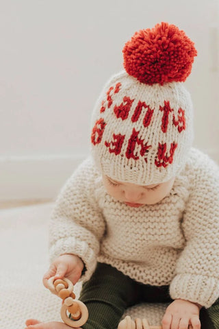 2-6Y Santa Baby Hand Knit Beanie Hat
