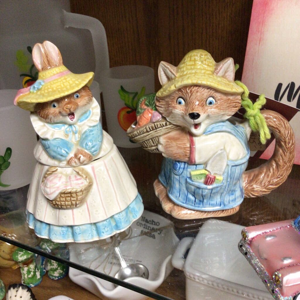 Otigari Bunny & Fox Sugar & Creamer Set