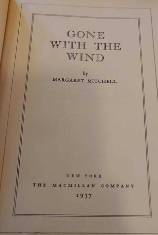 Gone With The Wind by Margaret Mitchell -1937 print