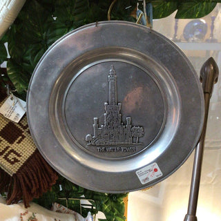 Pewter Chicago Watertower Plate