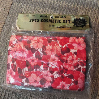 Vintage NOS, "gi-gi go-go JEM product 3 cosmetic bag set", made in japan