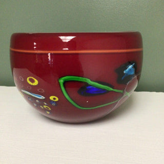 red art glass bowl Murano?